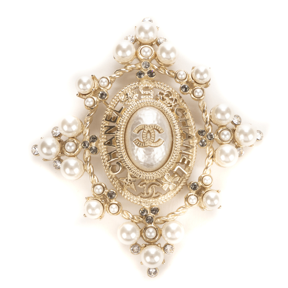 Chanel Rhinestones CC Brooch - Picture 1 of 3